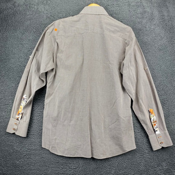 Jared Lang Button Up Shirt Long Sleeve Two Pockets Brown Checkered XL - Picture 6 of 7